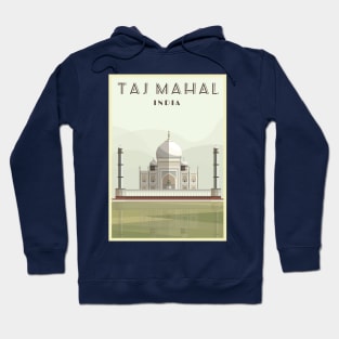 Taj Mahal, India - Vintage Travel Poster Hoodie